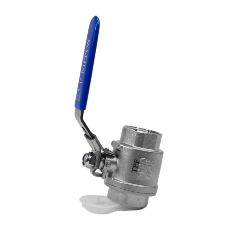 قیمت خرید شیر گازی دوتکه نیپون استیل 304 سایز 1 اینچ