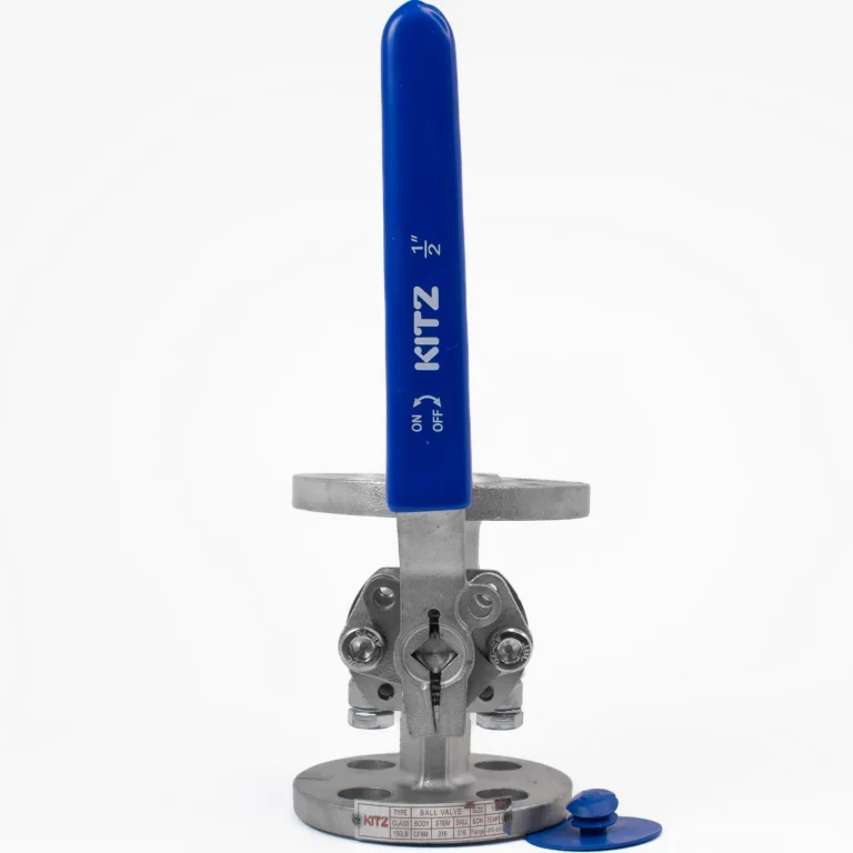 قیمت خرید شیر توپی فلنچ دار استیل 304 کیتز سایز 1/2 اینچ