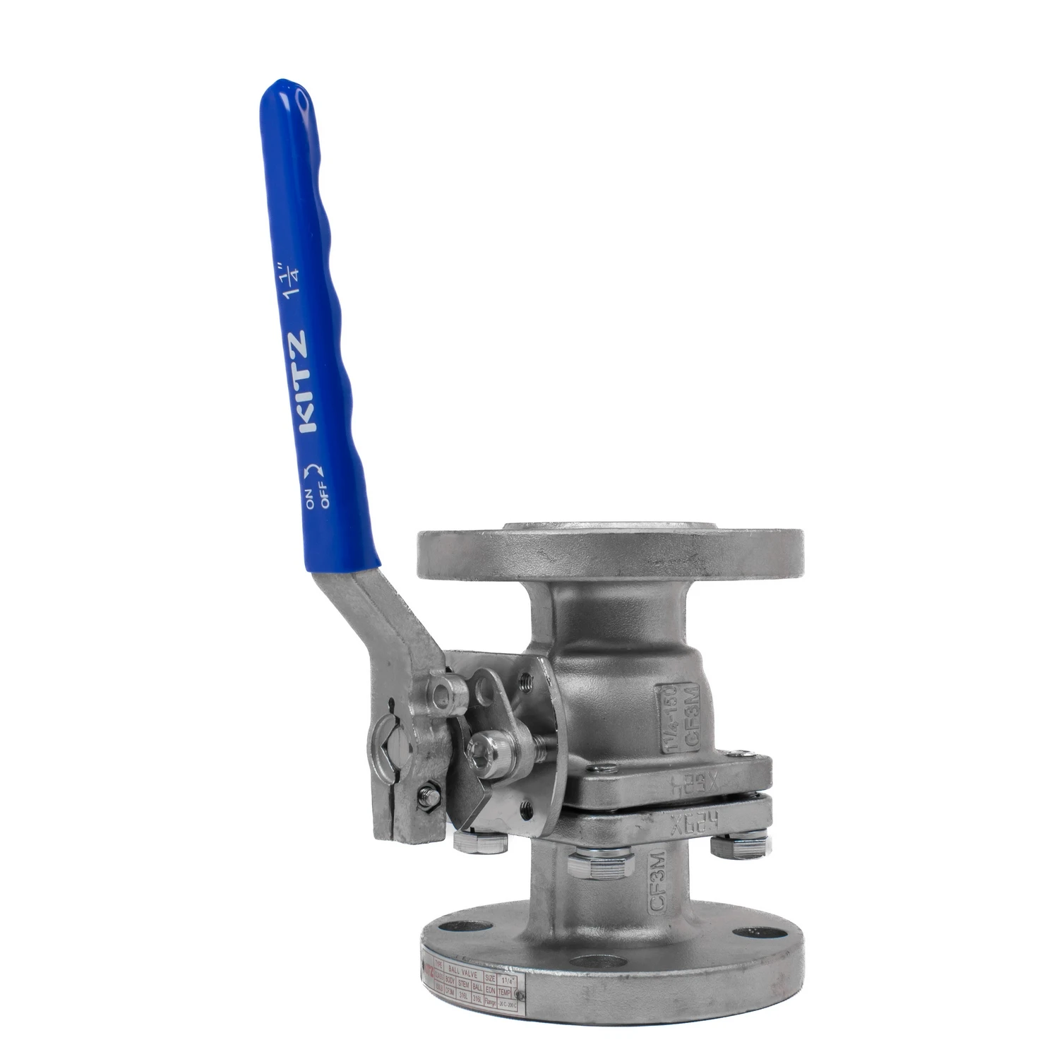 304-11-4inch-Flanged-steel-ball (2) قیمت خرید شیر توپی فلنچ دار استیل 304 کیتز سایز 11/4 اینچ