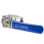 قیمت خرید شیر گازی دوتکه موتورخور نیپون استیل 304 سایز 1 اینچ