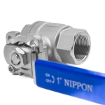 شیر گازی دوتکه موتورخور نیپون استیل 304 سایز 1 اینچ - تصویر 3