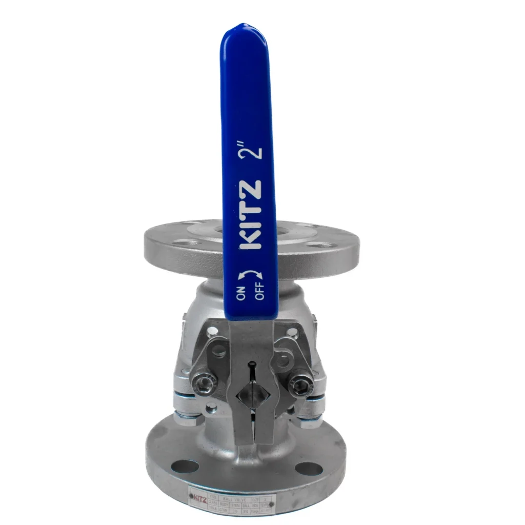 قیمت خرید شیر توپی فلنچ دار استیل 304 کیتز سایز 2 اینچ