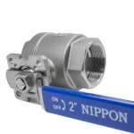 شیر گازی دوتکه موتورخور نیپون استیل 304 سایز 2 اینچ - تصویر 2
