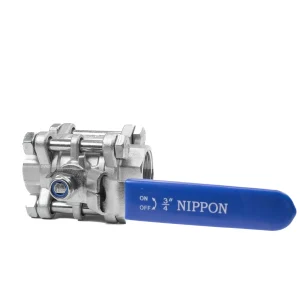 قیمت خرید شیر گازی سه تکه نیپون استیل 304 سایز 3/4 اینچ