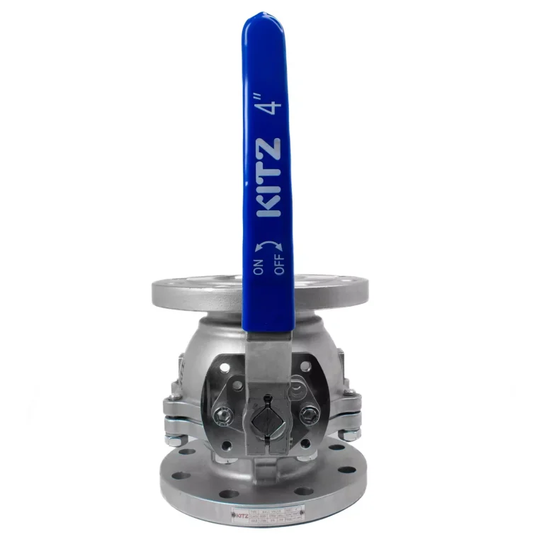 قیمت خرید شیر توپی فلنچ دار استیل 304 کیتز سایز 4 اینچ