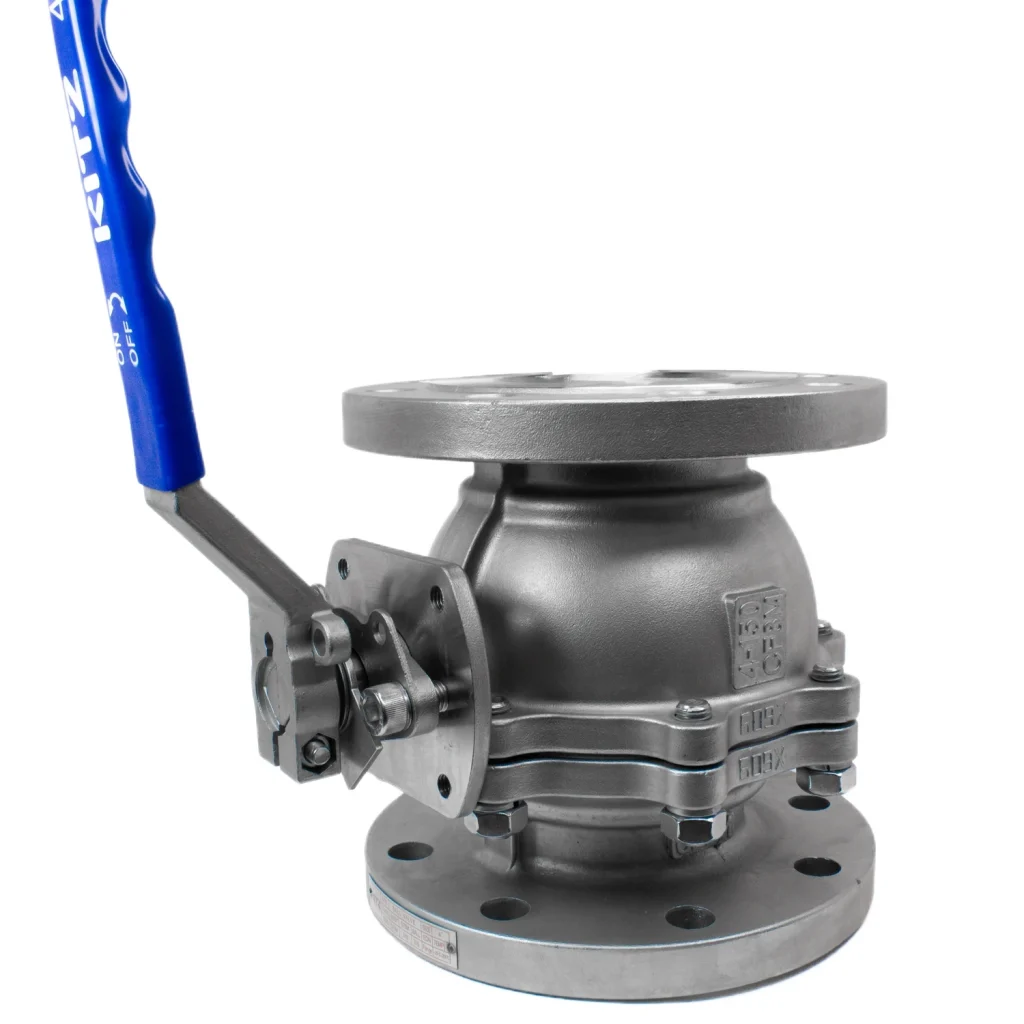 304 4inch Flanged steel ball 2