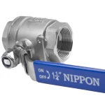 شیر گازی دوتکه نیپون استیل 316 سایز 11/4 اینچ - تصویر 4