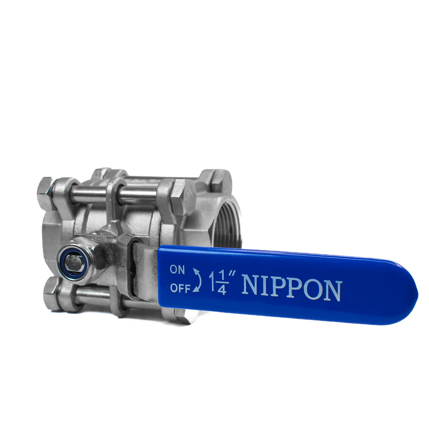 316-11-4inch-3-pieces (4) قیمت خرید شیر گازی سه تکه نیپون استیل 316 سایز 11/4 اینچ