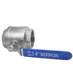 قیمت خرید شیر گازی دوتکه نیپون استیل 316 سایز 4 اینچ