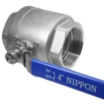 شیر گازی دوتکه نیپون استیل 316 سایز 4 اینچ - تصویر 4