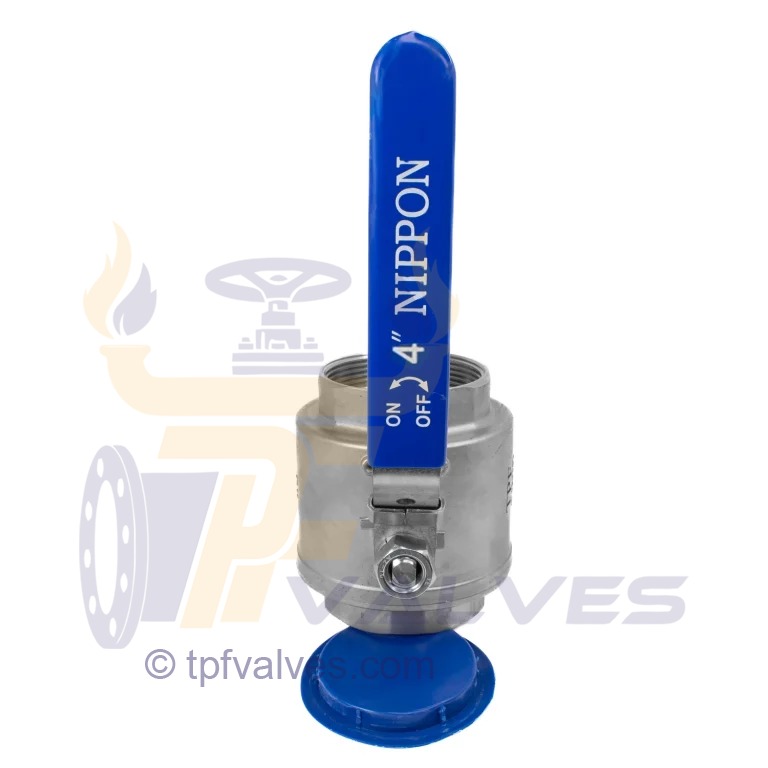 قیمت خرید شیر گازی دوتکه نیپون استیل 201 سایز 4 اینچ