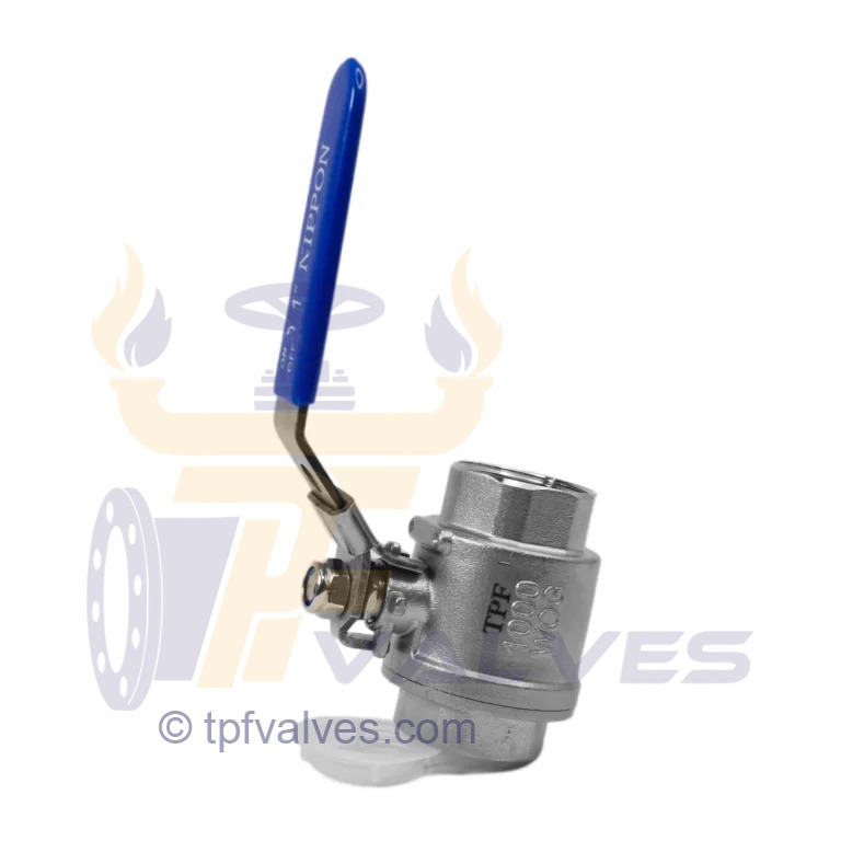 قیمت خرید شیر گازی دوتکه نیپون استیل 304 سایز 1 اینچ