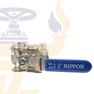 قیمت خرید شیر گازی سه تکه نیپون استیل 304 سایز 1/2 اینچ