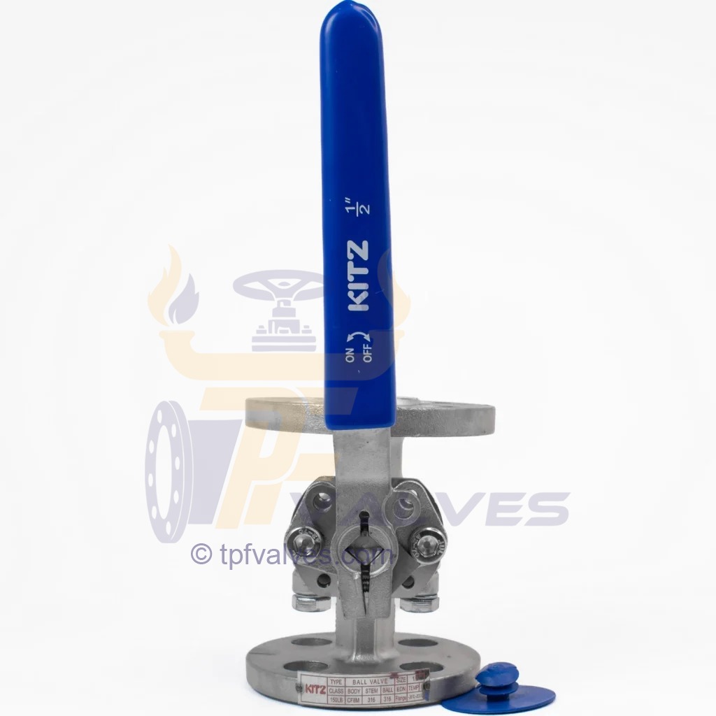 قیمت خرید شیر توپی فلنچ دار استیل 304 کیتز سایز 1/2 اینچ