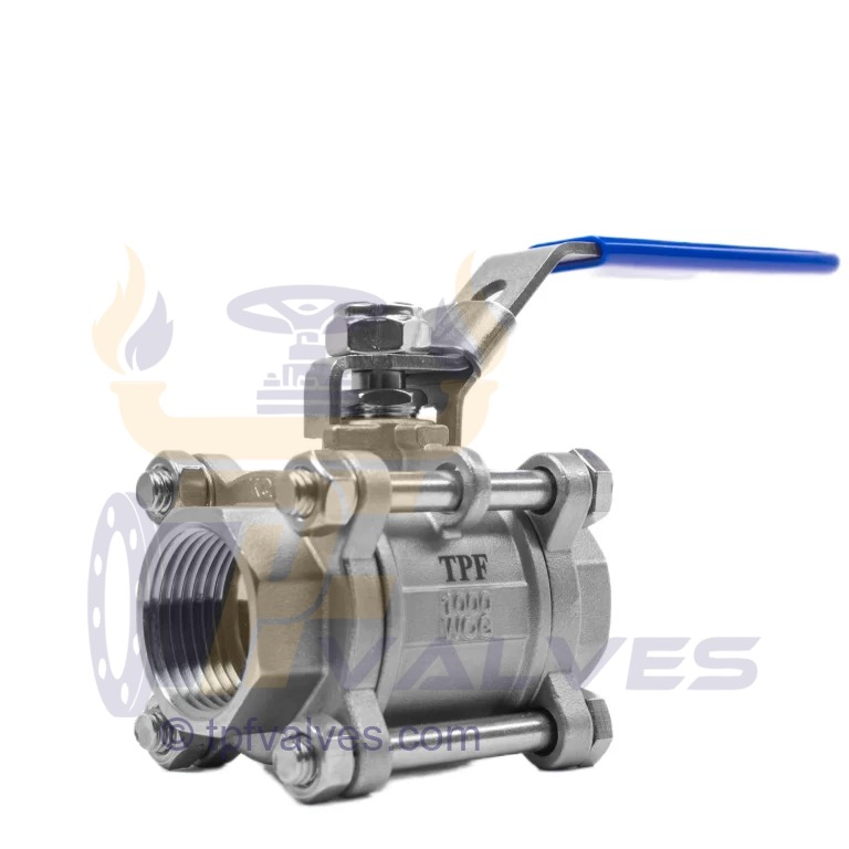 قیمت خرید شیر گازی سه تکه نیپون استیل 304 سایز 1 اینچ