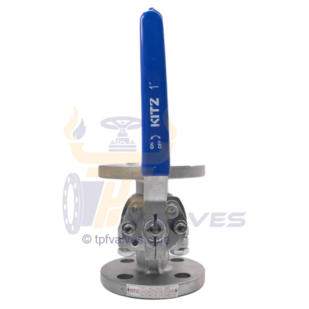 قیمت خرید شیر توپی فلنچ دار استیل 304 کیتز سایز 1 اینچ