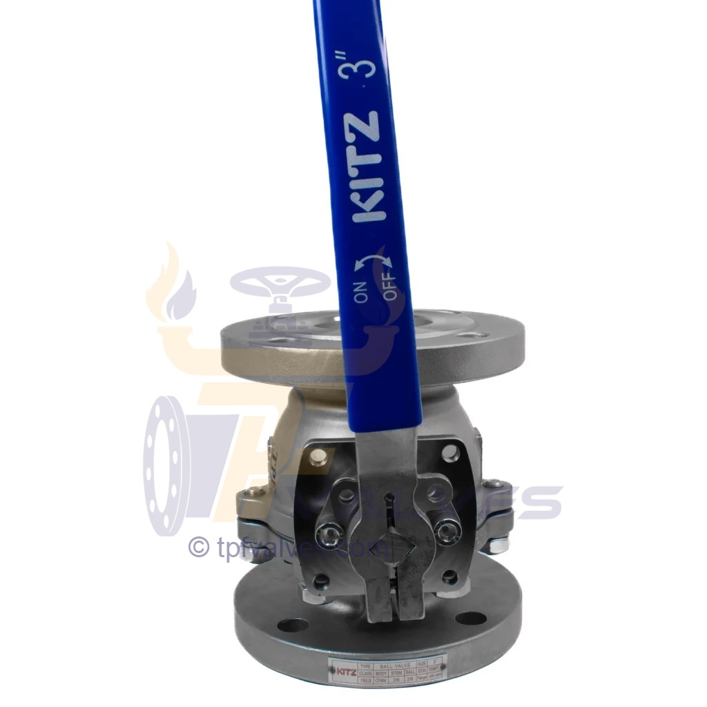 قیمت خرید شیر توپی فلنچ دار استیل 304 کیتز سایز 3 اینچ