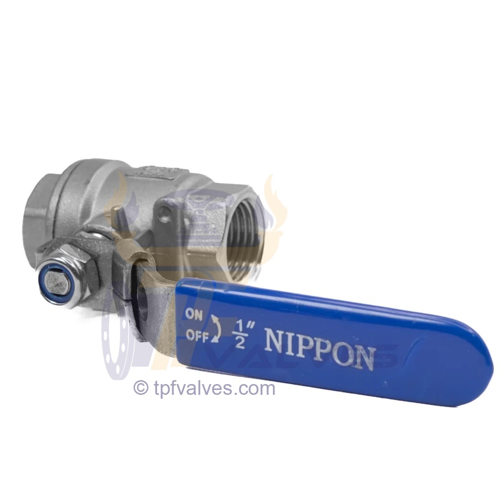 قیمت خرید شیر گازی دوتکه نیپون استیل 316 سایز 1/2 اینچ