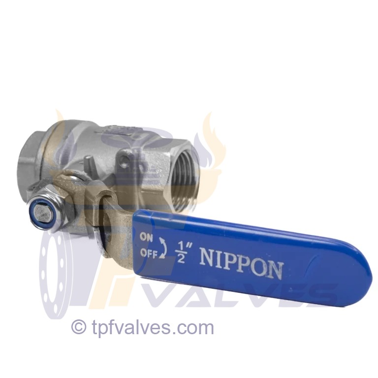 قیمت خرید شیر گازی دوتکه نیپون استیل 316 سایز 1/2 اینچ