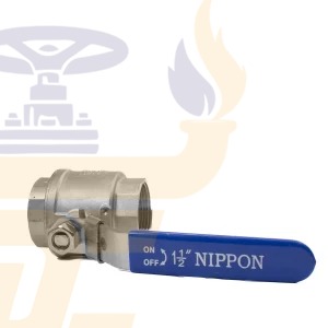 قیمت خرید شیر گازی دوتکه نیپون استیل 316 سایز 11/2 اینچ