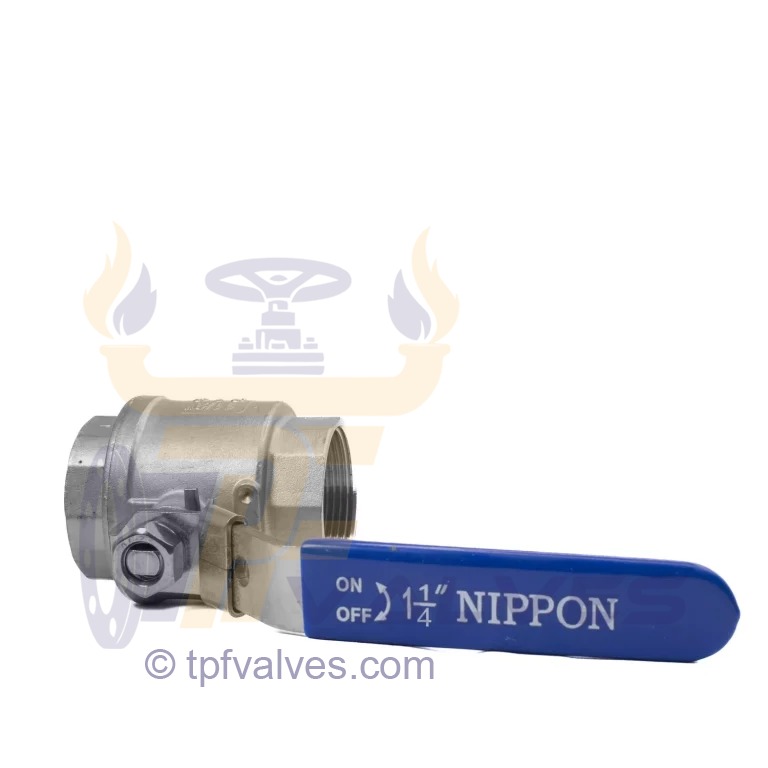 قیمت خرید شیر گازی دوتکه نیپون استیل 316 سایز 11/4 اینچ