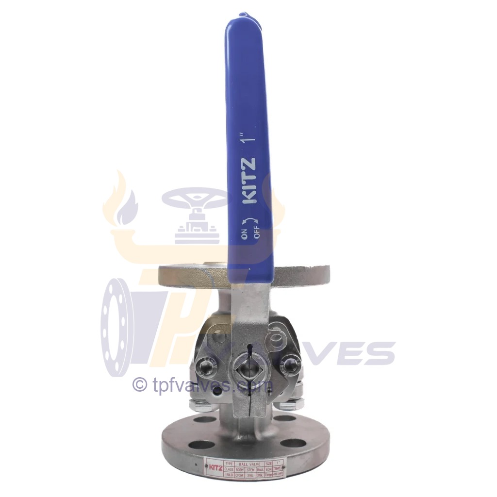 قیمت خرید شیر توپی فلنچ دار استیل 316 کیتز سایز 1 اینچ