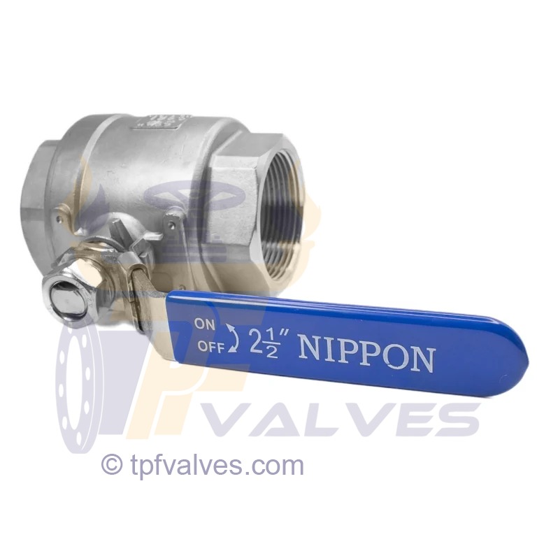 قیمت خرید شیر گازی دوتکه نیپون استیل 316 سایز 21/2 اینچ