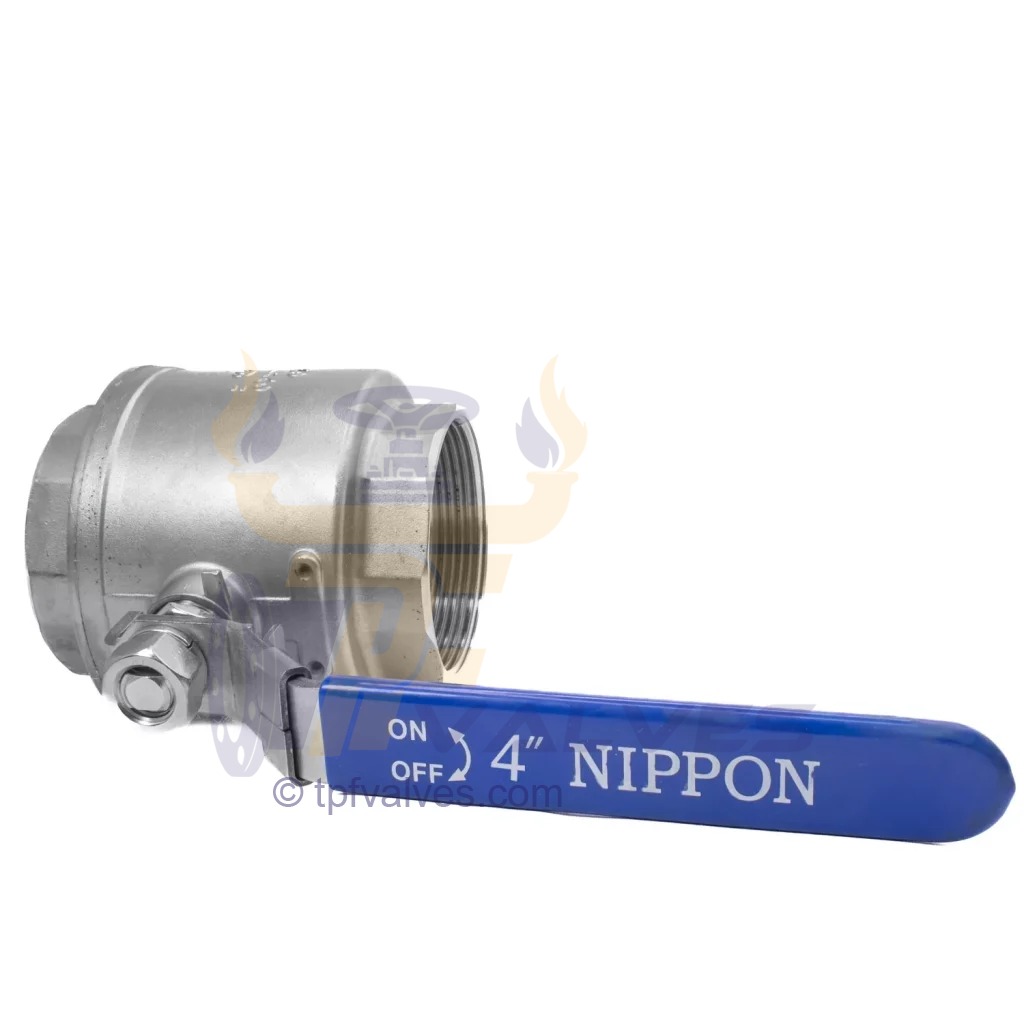 قیمت خرید شیر گازی دوتکه نیپون استیل 316 سایز 4 اینچ